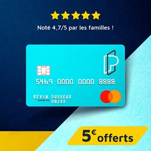 Pixpay neobanque famille 5 euros offerts