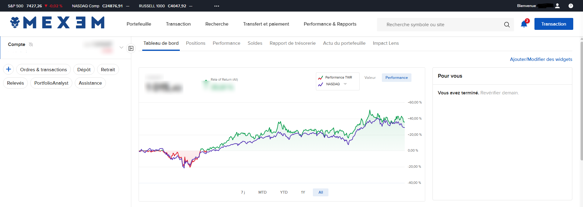 Portail Client MEXEM pour gérer son compte