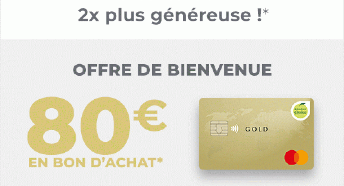 Banque Casino - Carte Gold 80€ offerts