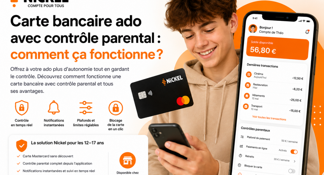 carte bancaire ado nickel avec controle parental
