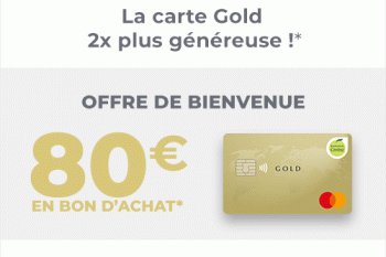 Banque Casino - Carte Gold 80€ offerts