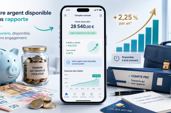 Compte rémunéré avec argent disponible générant des intérêts pour particuliers et professionnels