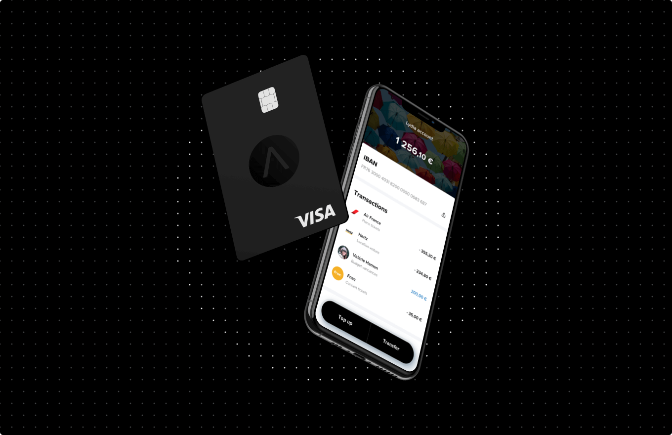 Lydia noire avec une carte black