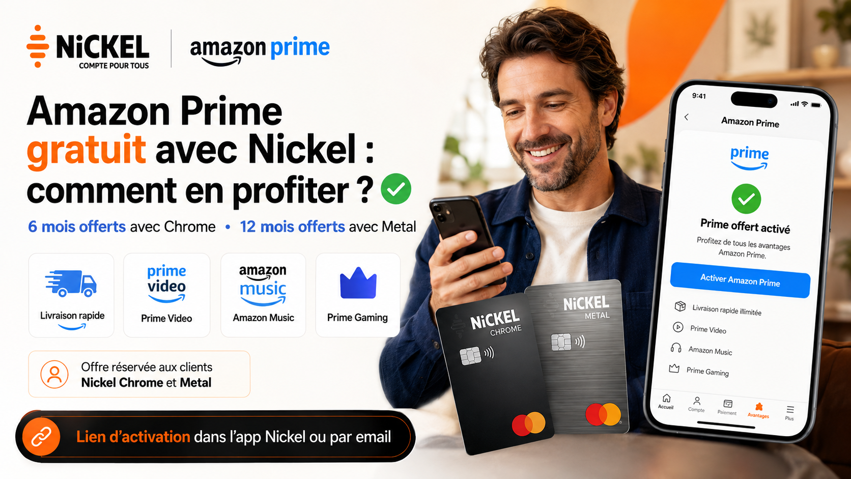 offre amazon prime gratuit avec nickel
